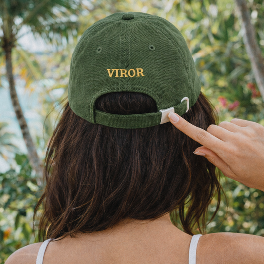 Casquette "Signature" en Velours Côtelé – Édition Botanique