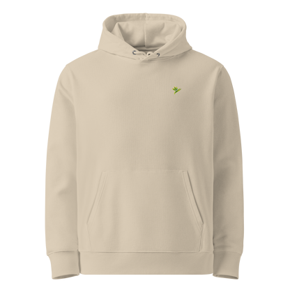 Hoodie ivoir en coton bio avec illustration de plante rare Monstera thai constellation par Viror