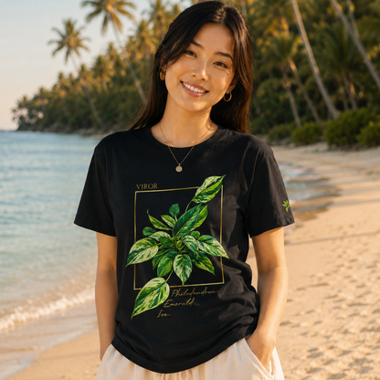 T-shirt "Philodendron Emerald Ice" – Coton Bio & Art Botanique