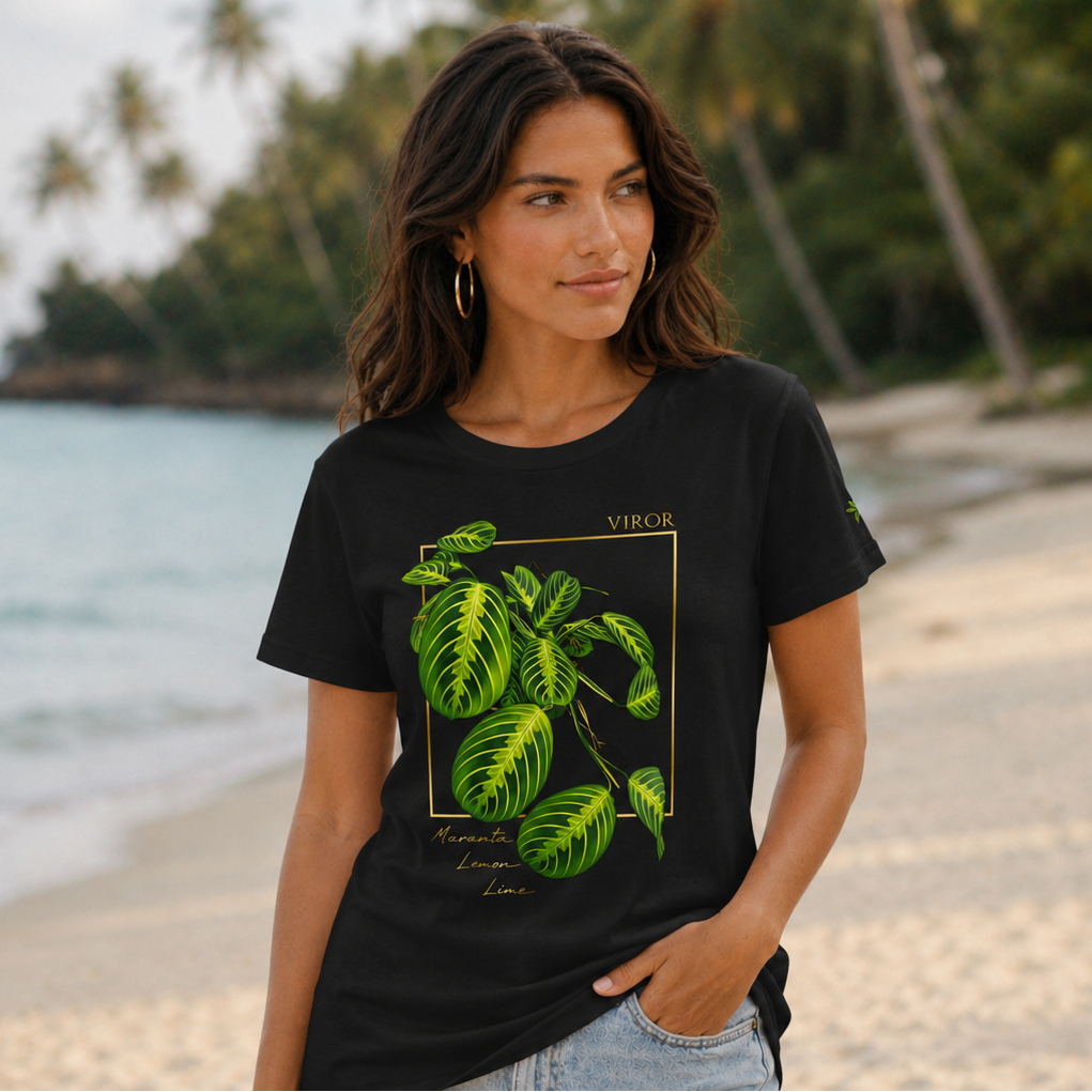 T-shirt "Maranta Lemon Lime" – Coton Bio & Art Botanique